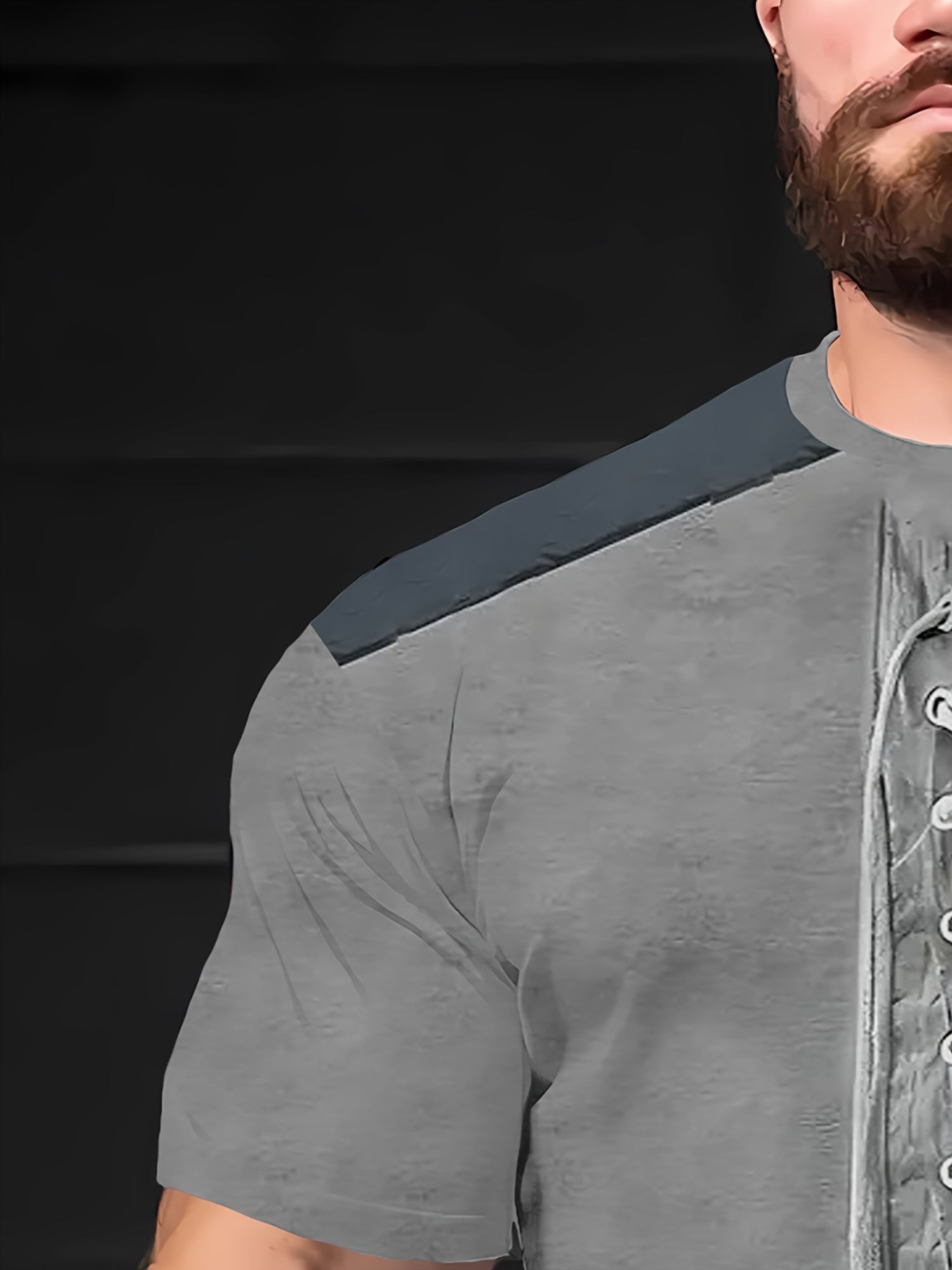 Футболка в стиле ретро с большим размером, с узором и трикотажной тканью