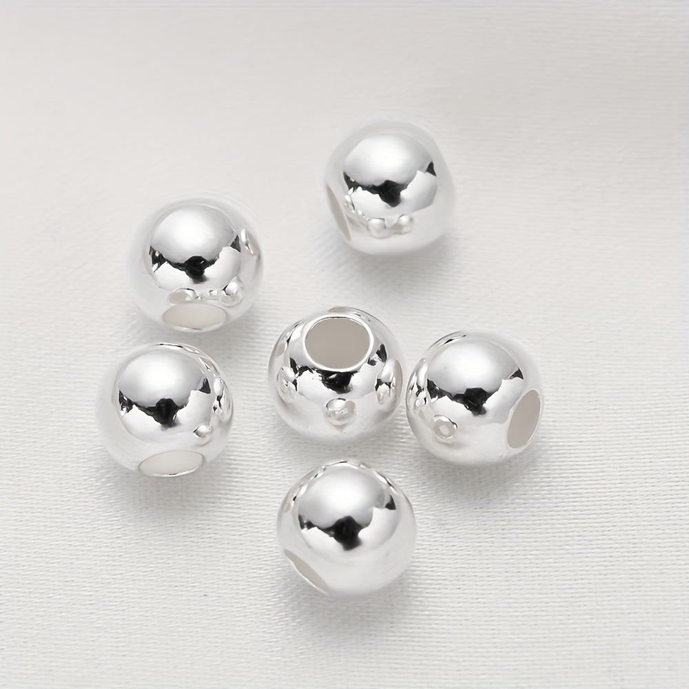 Set of 100 Sterling Silver Round Spacer Beads 2mm for Jewelry Making