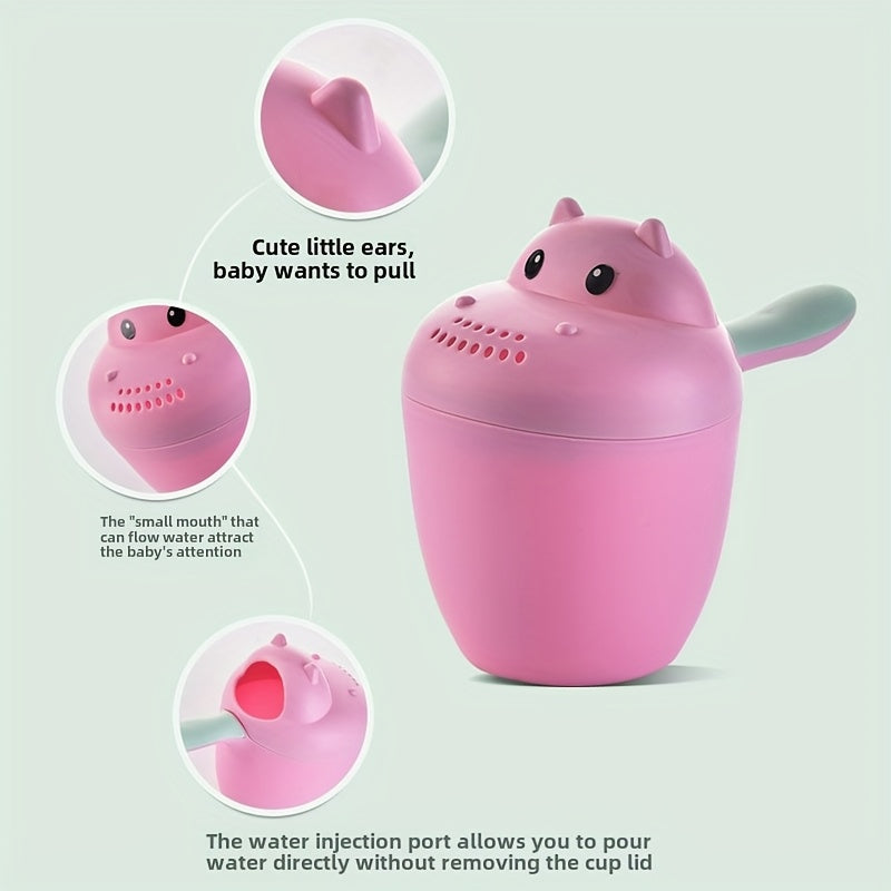 Taza de enjuague para baño de bebé para infantes con mango de fácil agarre y cucharón de agua