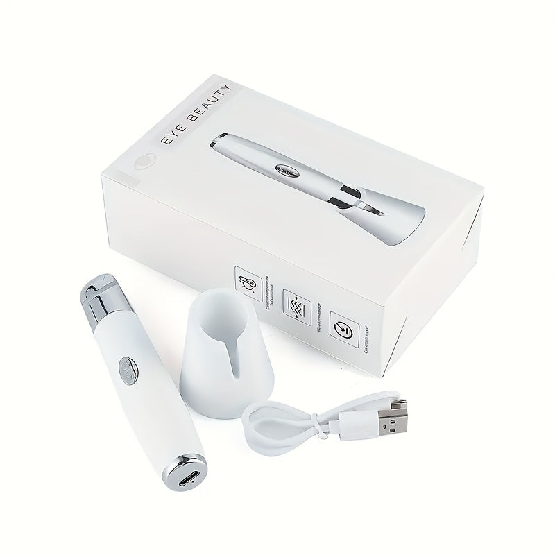 Portable Electric Heated Eye Massager with USB Rechargeable Lithium Battery for Face and Eye Relaxation