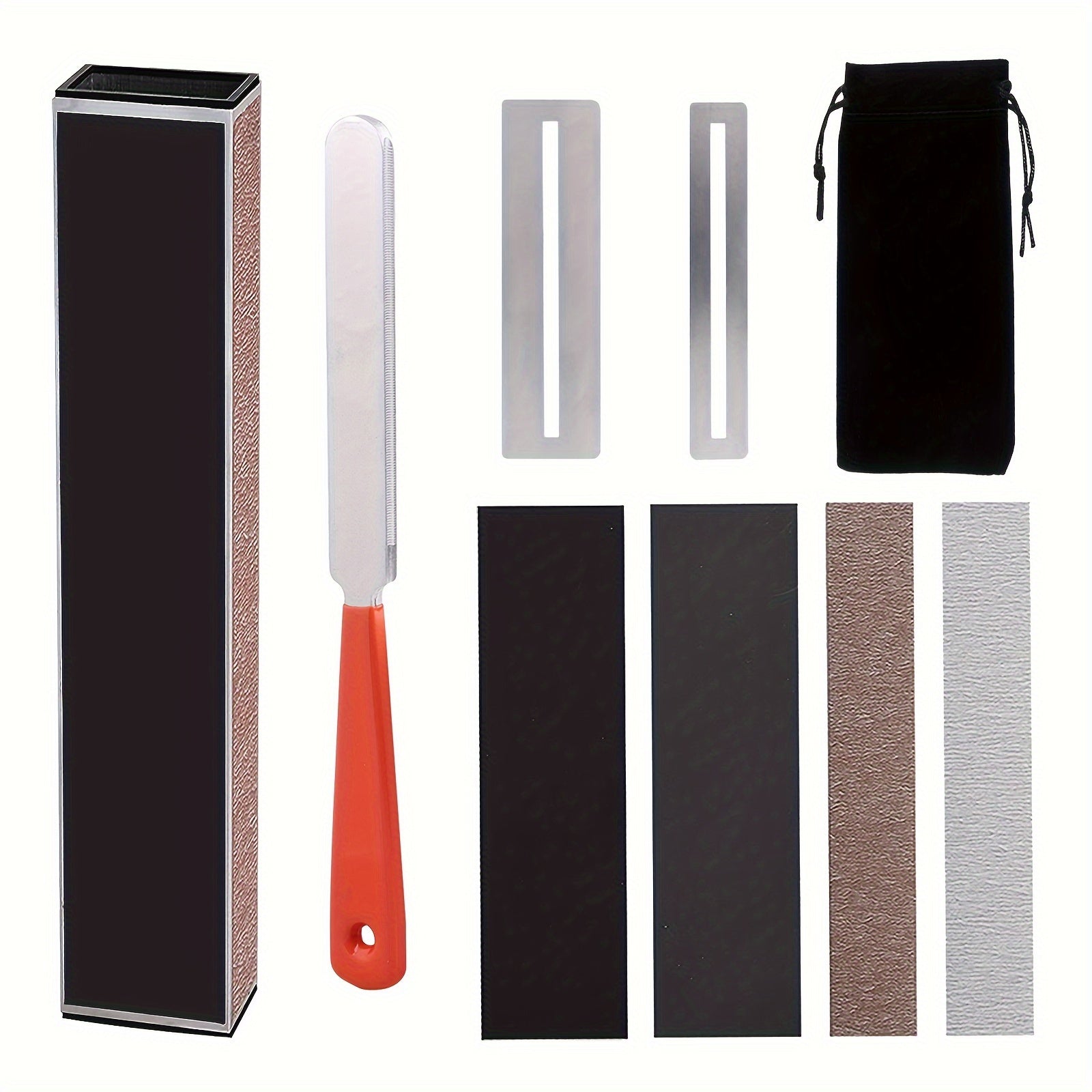 Guitar Fret Leveling and Crowning Luthier Tool Set with Sanding Beam and Guards