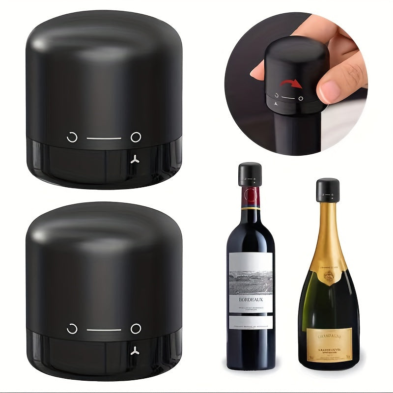 Black Wine Stopper Leak-Proof Red Wine Preservation Kitchen Dining
