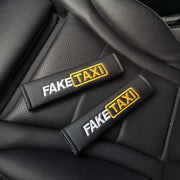 Universal Carbon Fiber Look Car Seat Belt Shoulder Pads Soft Faux Leather Covers 2pcs