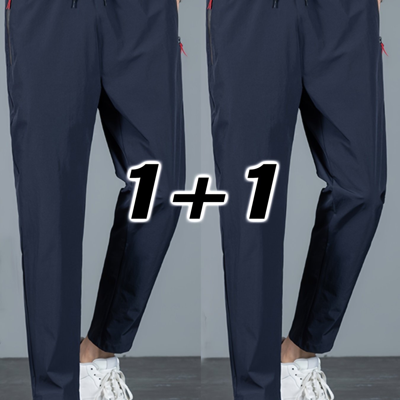 Men's Casual Pants Lightweight Breathable Quick Dry Sports Pants Set of Two