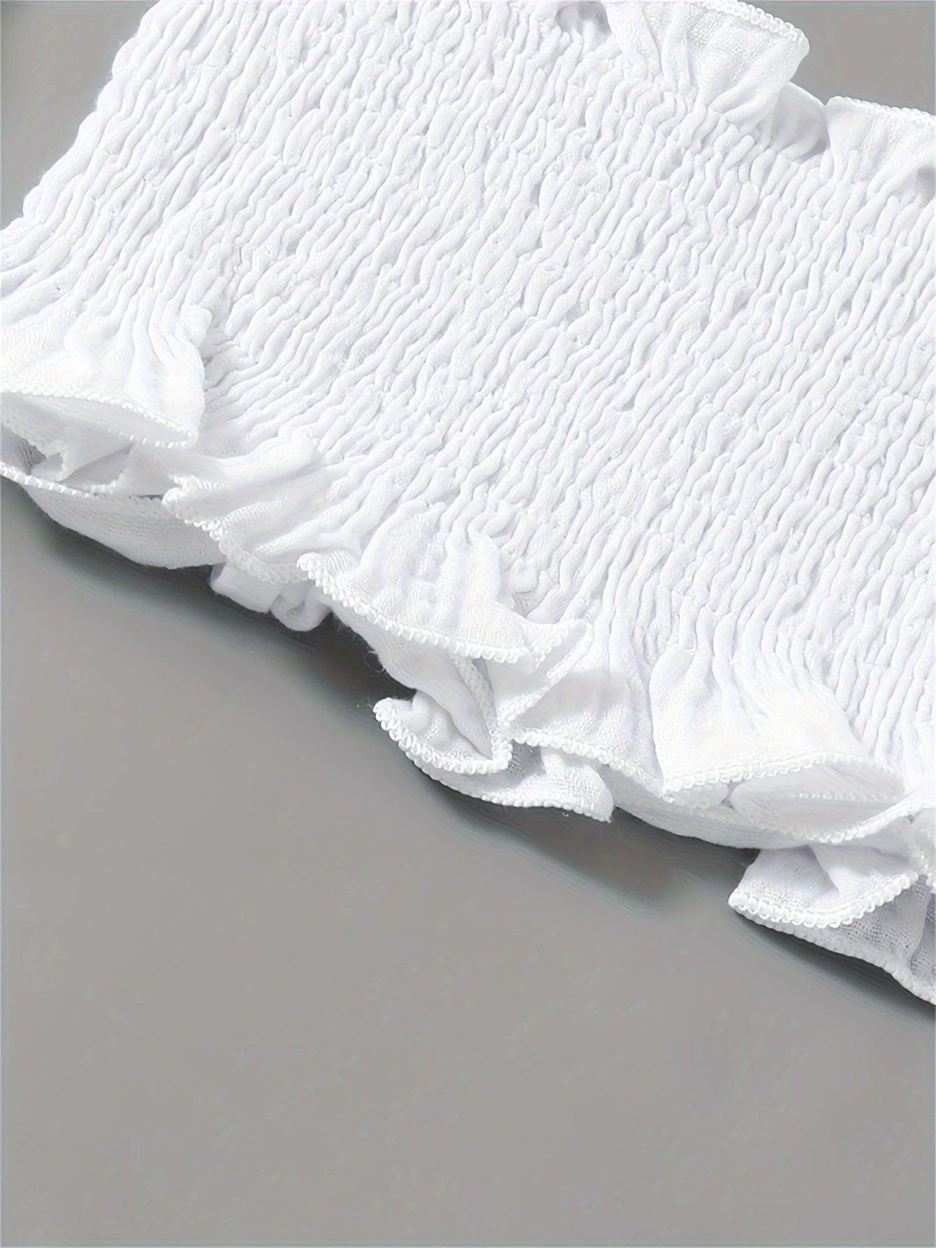 Girls Summer Outfit Set Off-Shoulder Top Denim Shorts Headband Cotton Casual Age 12 and Under