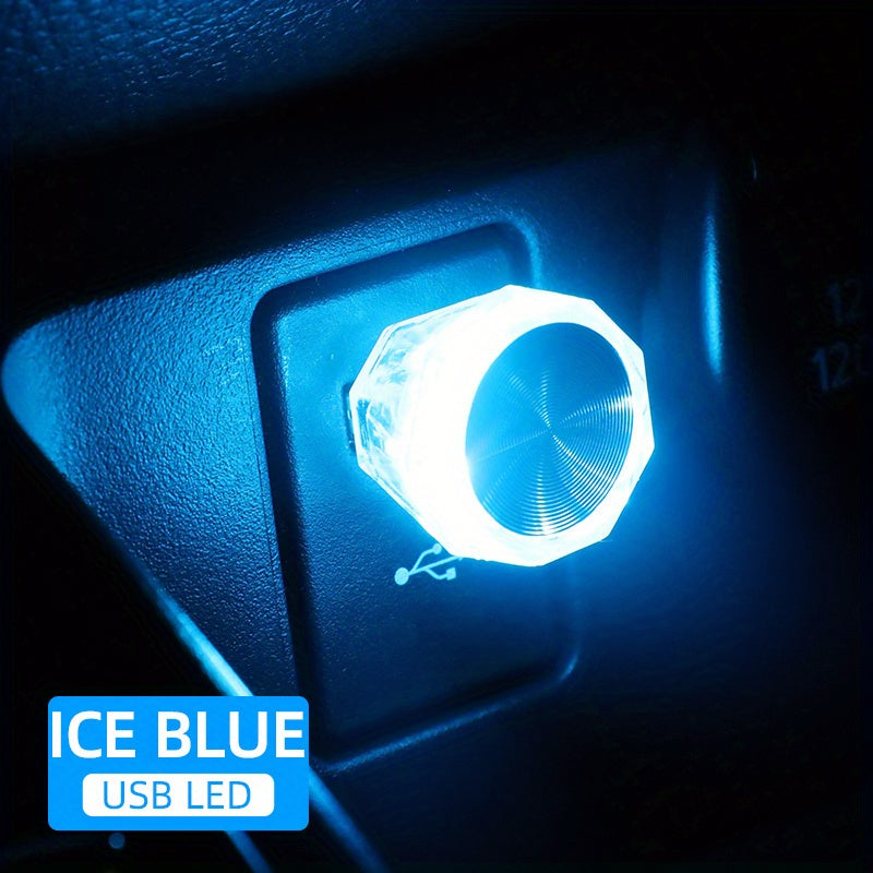 Luz de ambiente LED para coche USB, lámpara de estado de ánimo para interiores, lámpara decorativa portátil, súper brillante
