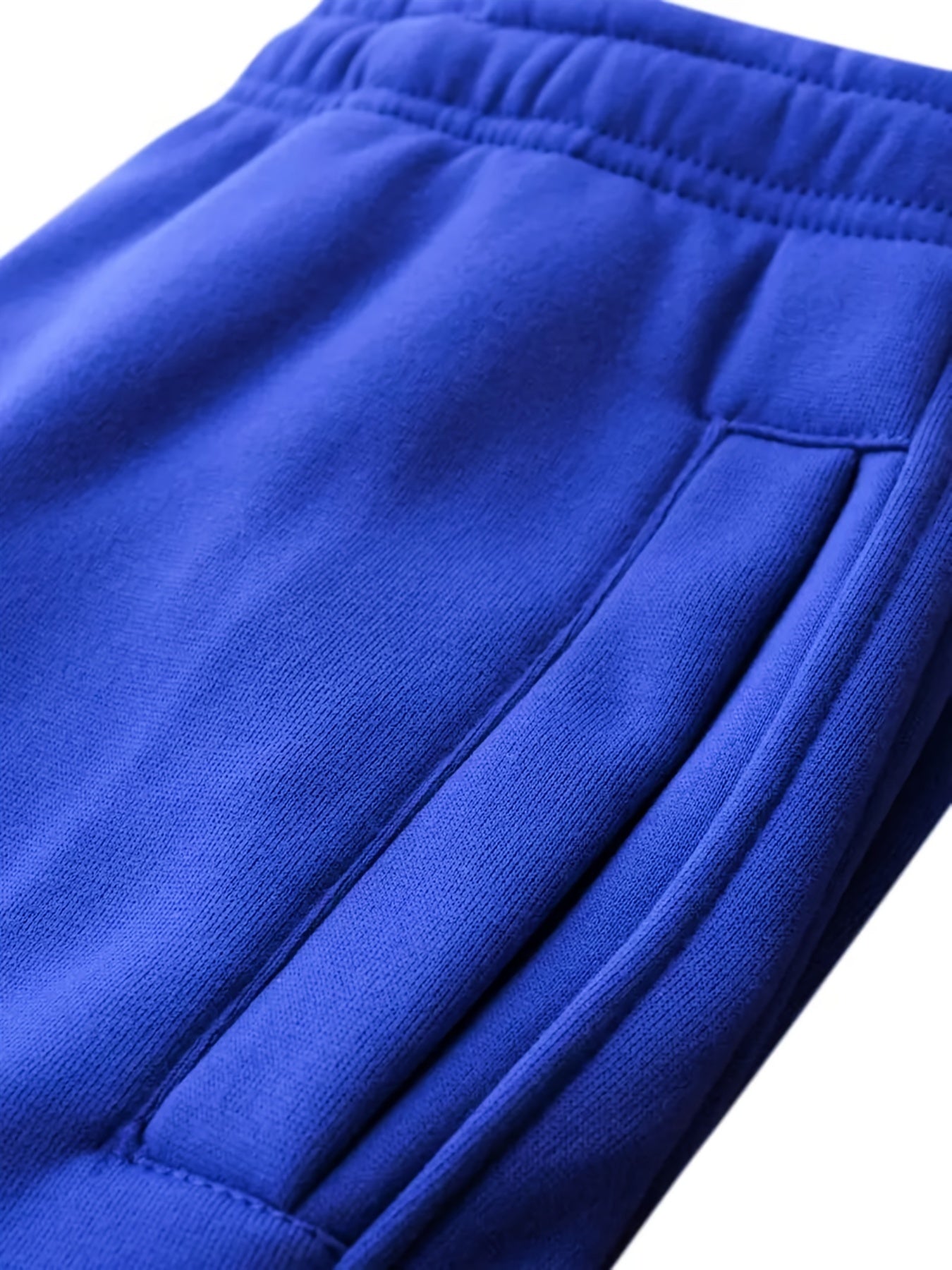 Katta va baland erkaklar uchun yuk sumkali shimlar, qulay fit, polyester, bir xil rang