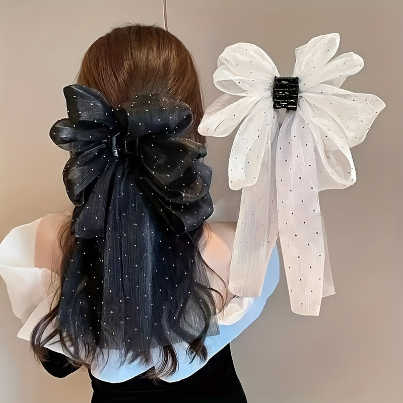 Set of 2 Elegant Princess Bow Hair Clips for Women and Girls 14+