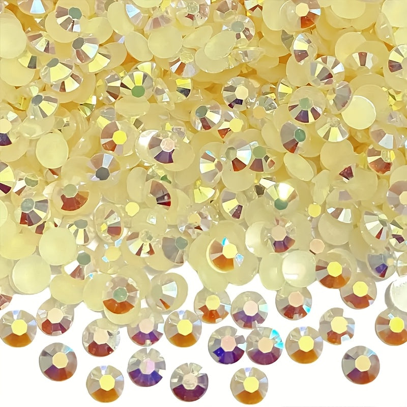 14400 Aralash Rangli Shisha Rhinestones Yassi Orqa uchun Hunarlar, Tirnoq San'ati, Kiyim-kechak, Poyabzal, Aksesuarlar