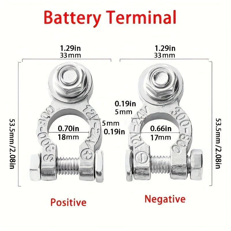 Avtomobil akkumulyator terminal klampalari juftligi 12V 24V sim kabel tez chiqarish ulanishlari