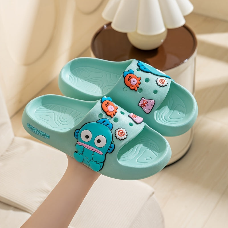 Kids and Adults Cartoon Slippers with Unicorn and Animal Designs Non-Slip EVA Indoor House Shoes in White Pink Blue