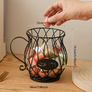 Black Coffee Capsule Storage Rack for Kitchen Counter and Bar