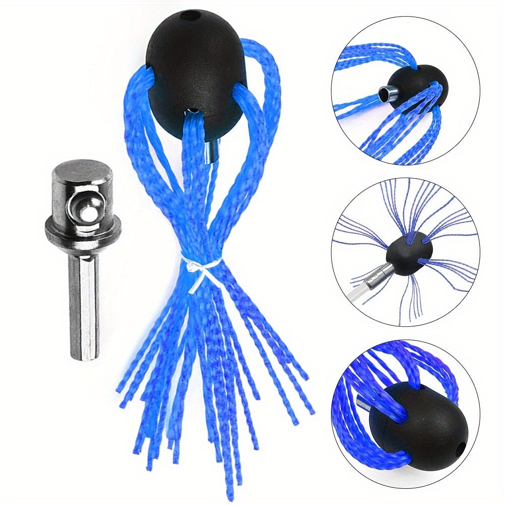 Nylon Chimney Brush with Chrome-Plated Clip Connector for Firewood Stoves and Pellet Cleaning