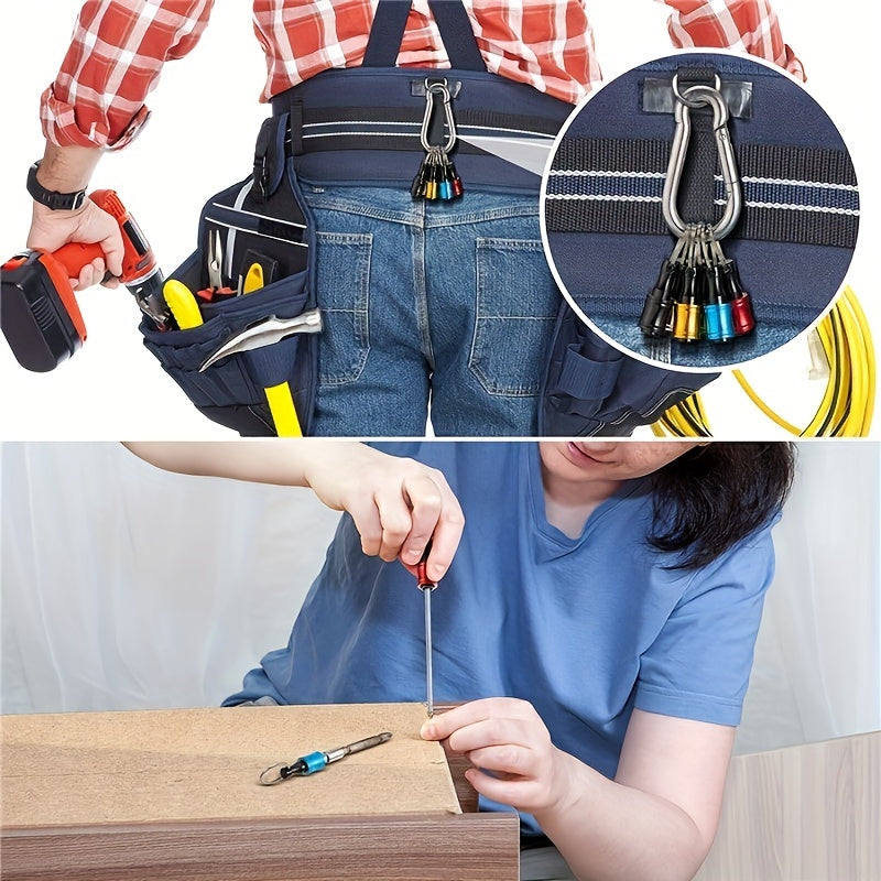 Portable Keychain Bit Holder Set with Hex Shank Drill Bits and Extension Bar