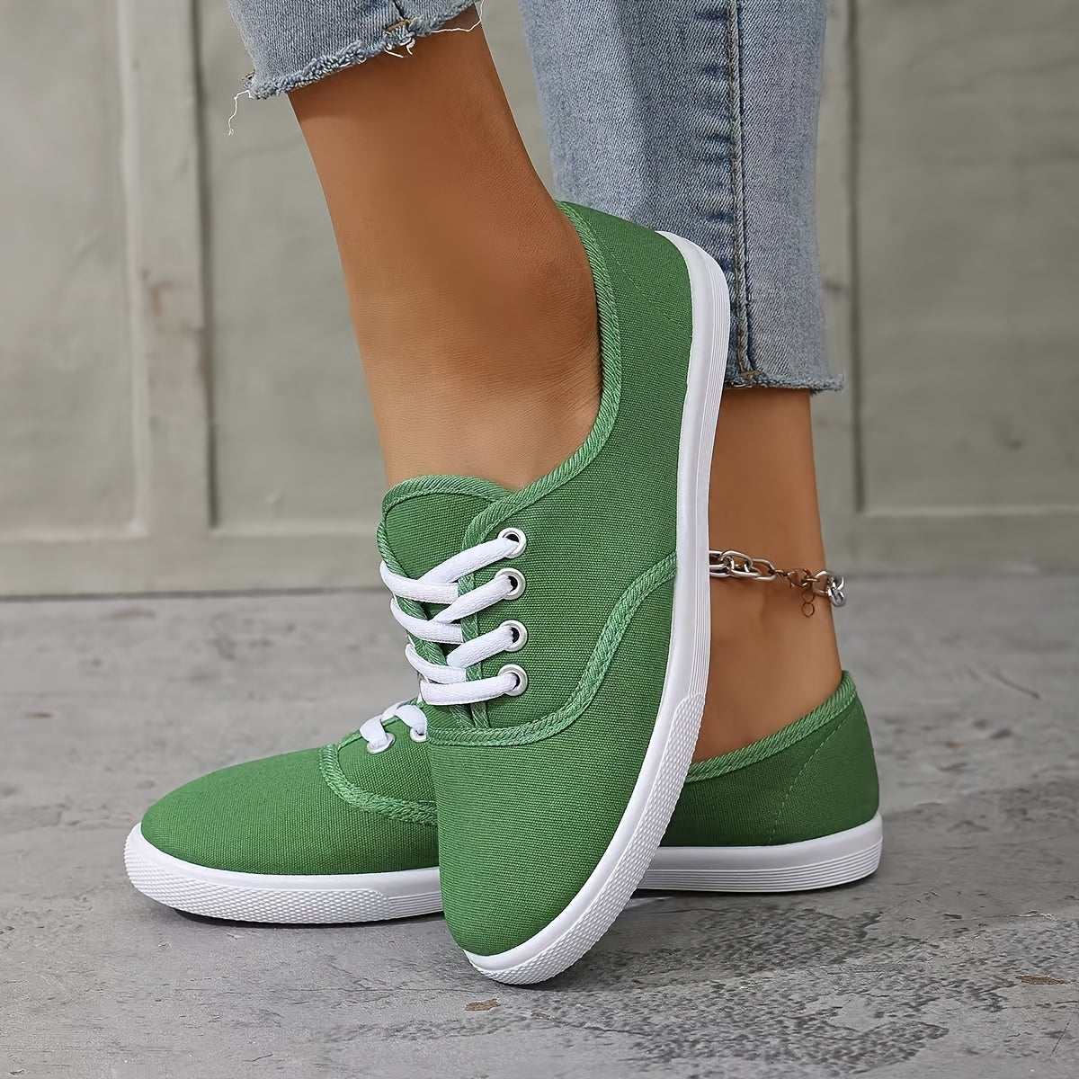 Women's Navy Blue Casual Sneakers Lace-Up Low Tops with Round Toe