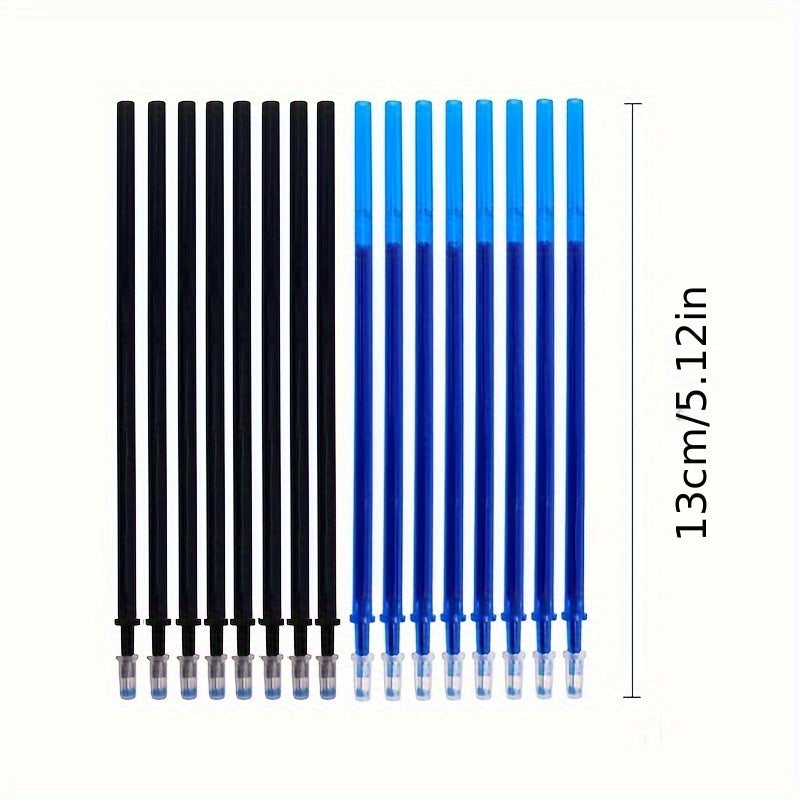 26 piezas de bolígrafos de gel borrables Kawaii con mangos lavables, tinta azul y negra, útiles escolares y de oficina