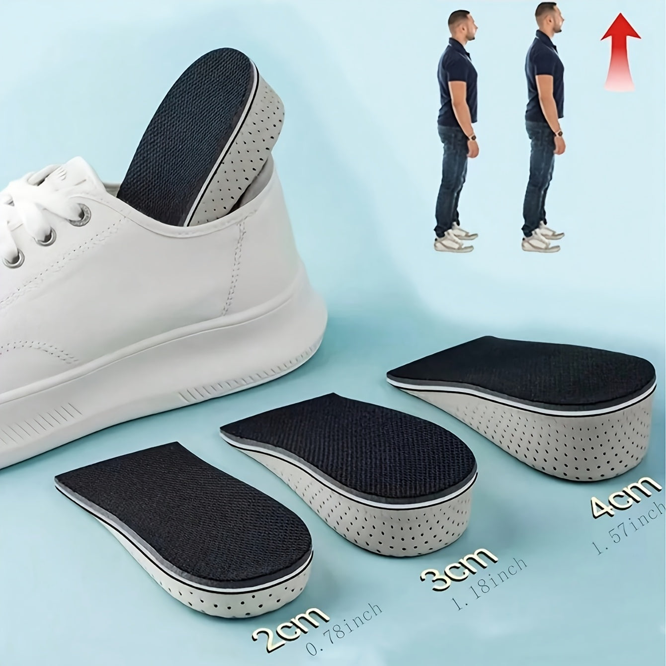Men Women Invisible Breathable Cushion Insole Half Pad Small Foot Support