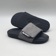 Мужские регулируемые тапочки с открытым носком однотонного цвета и нескользящей подошвой из EVA