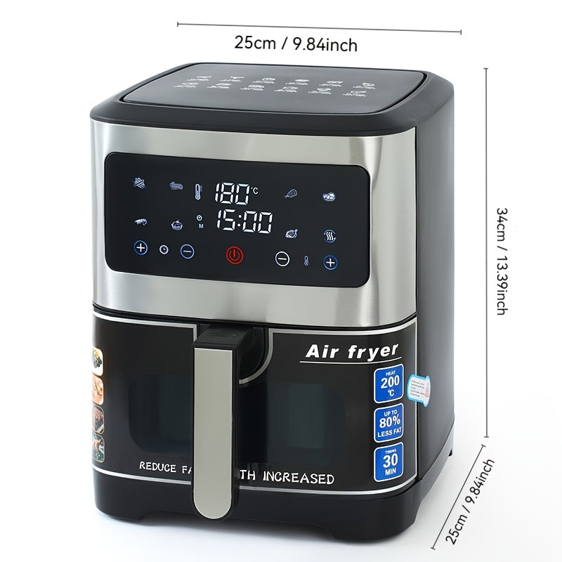 Electric Air Fryer 10L Digital Kitchen Oven 2200W Oil-Free Cooking for Parties