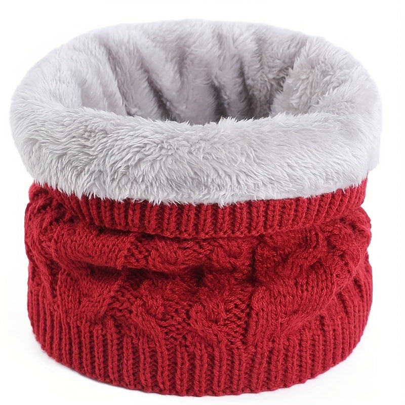 Polyester Neck Warmer Gaiter Fleece Lined Winter Scarf for Cold Weather