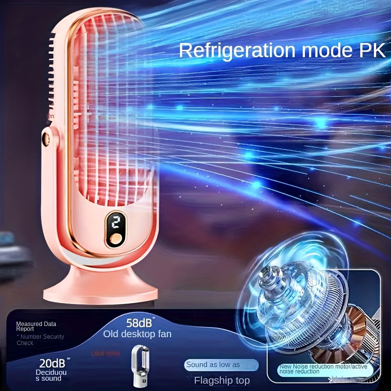 2025 Portable Dual-Motor Cooling Fan with Rechargeable Battery and USB Charging