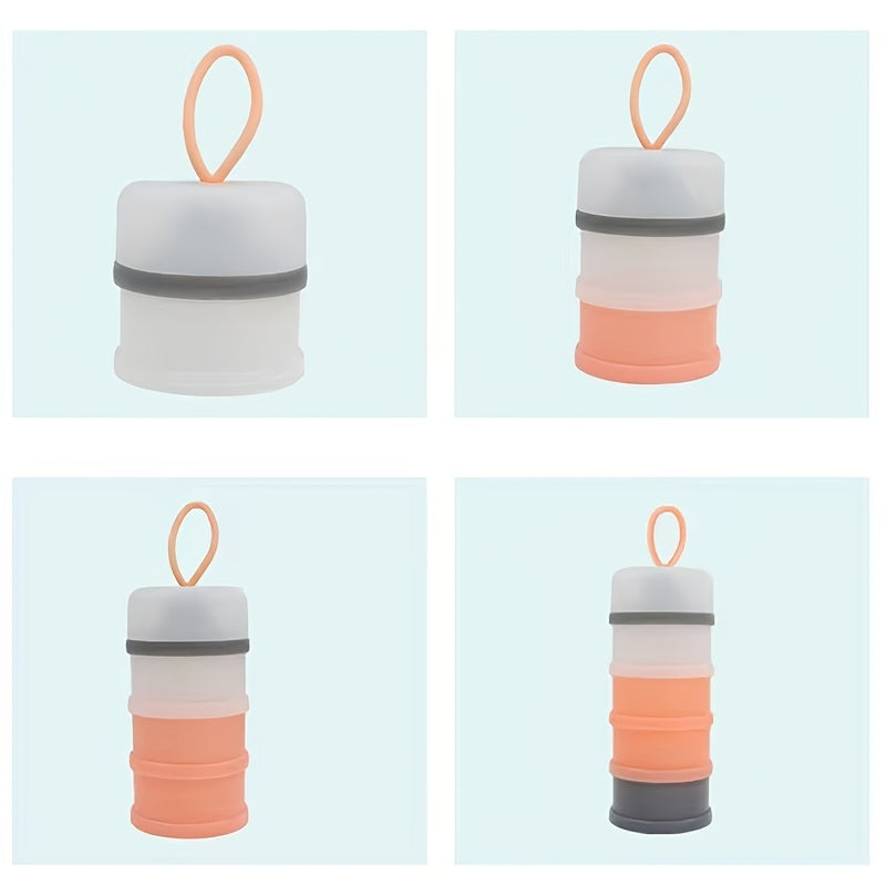 Baby Food Storage Container 4-Layer Portable Milk Powder Dispenser Travel Food Organizer