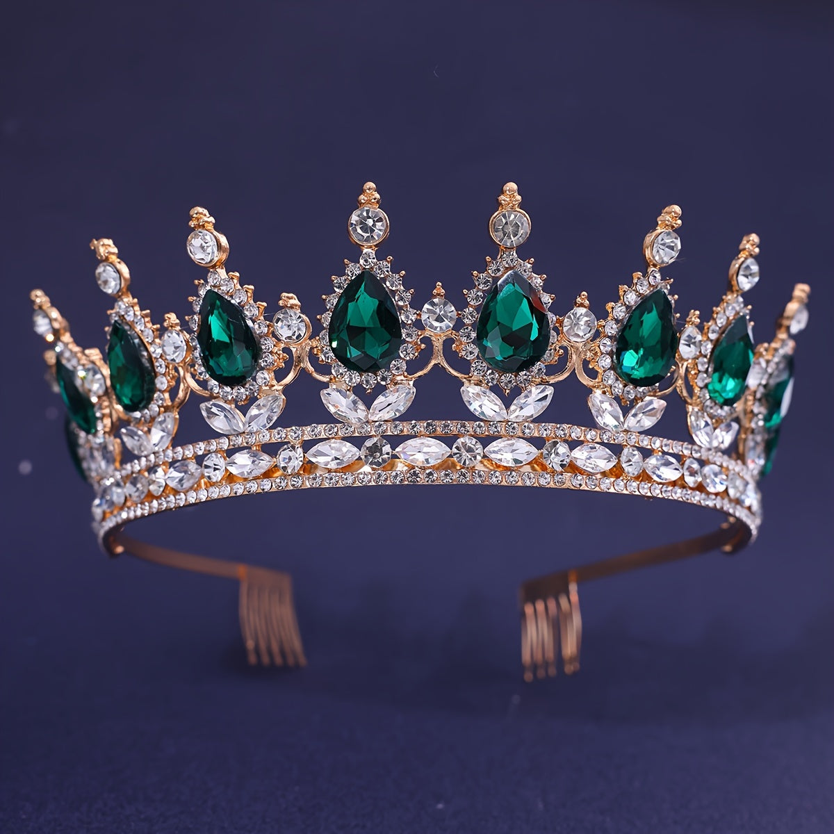 Rhinestone Crown Hair Comb Tiaras for Bridal Wedding Princess Headwear