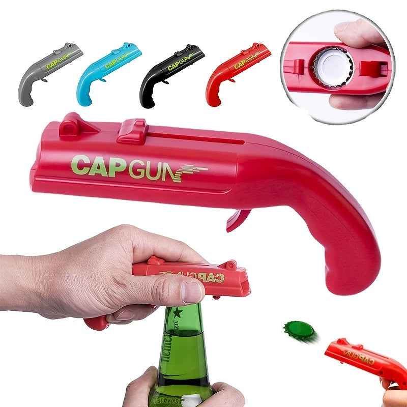 Portable Bottle Opener Gun Cap Gun for Parties and Gatherings