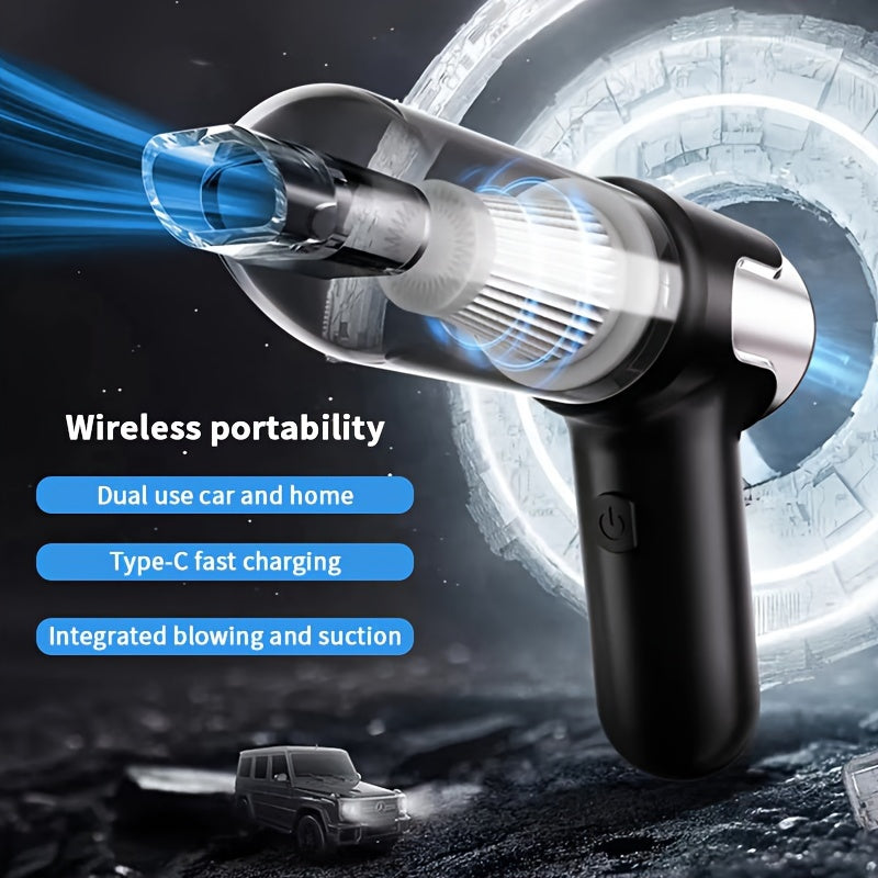 Handheld Wireless High-Power Vacuum Cleaner for Car and Home Cleaning