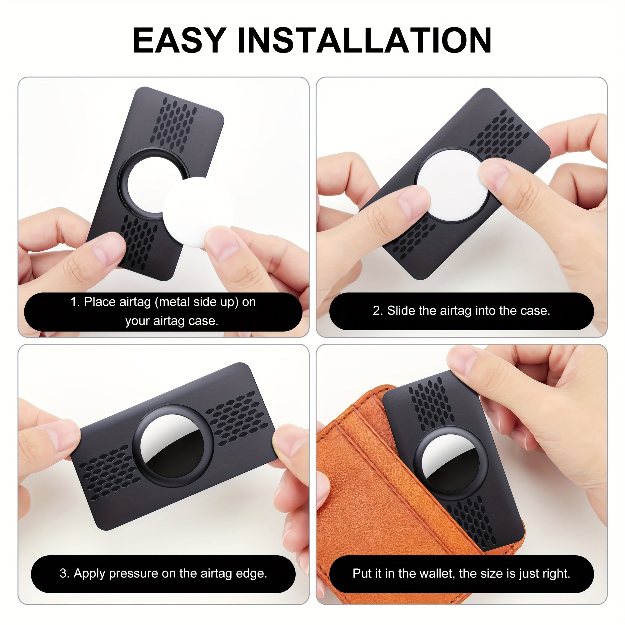 Uniseks yupqa karbon tolasi Airtag hamyon karti tutqich himoya qutisi kredit karta o'lchami