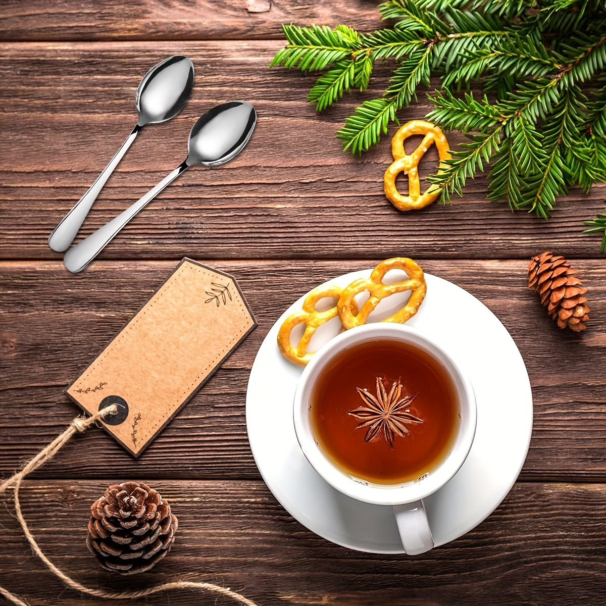 Set of 8 Stainless Steel Mini Coffee Spoons 5.39-Inch for Dessert Tea Ice Cream Kitchen