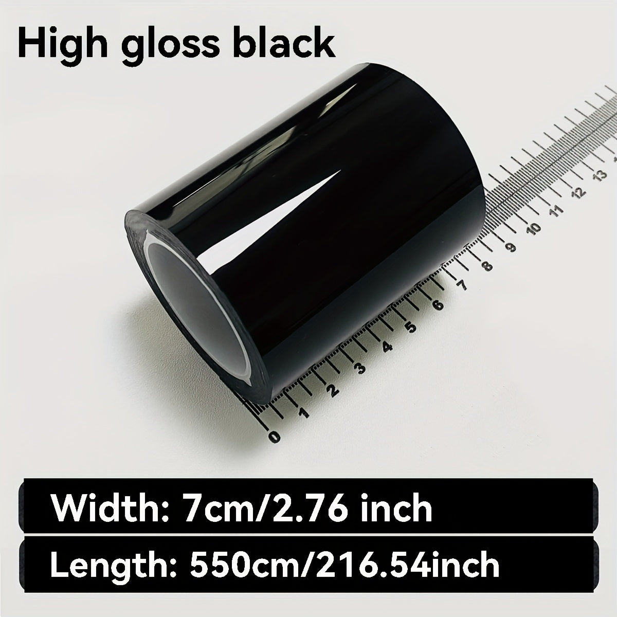 Vinilo de fibra de carbono para coche, pegatina, negro mate, película protectora brillante