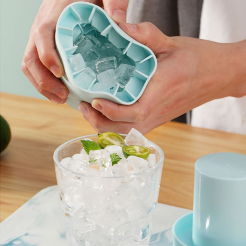 Bandeja de silicona para hielo sin BPA, flexible, molde para congelar, con 8 secciones, máquina de hacer hielo