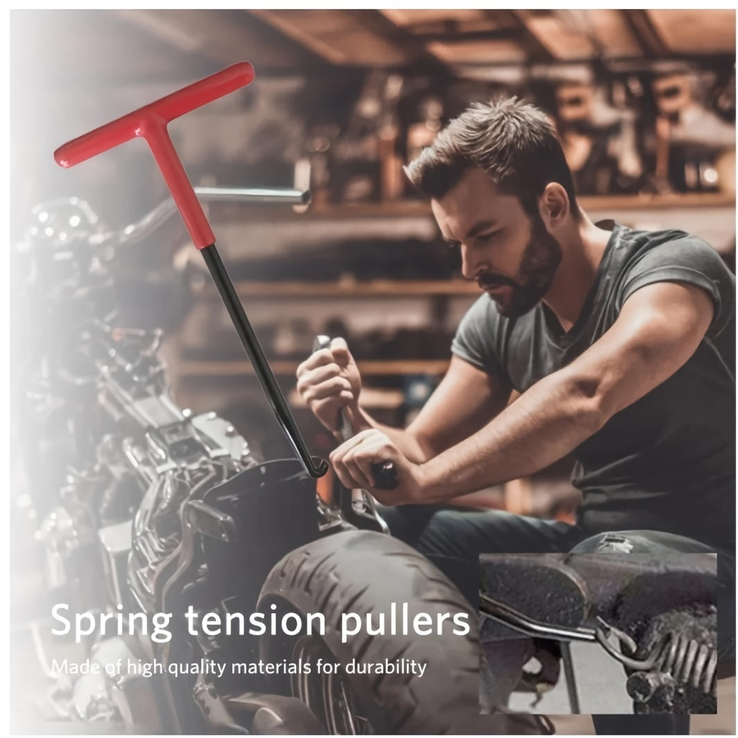 Motorcycle Exhaust Pipe Spring Pull Hook T-Shaped Disassembly Tool