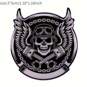 Mototsikl ixlosmandлари учун винтаж Skull and Bones шлем белгиси, белига тагиш пин