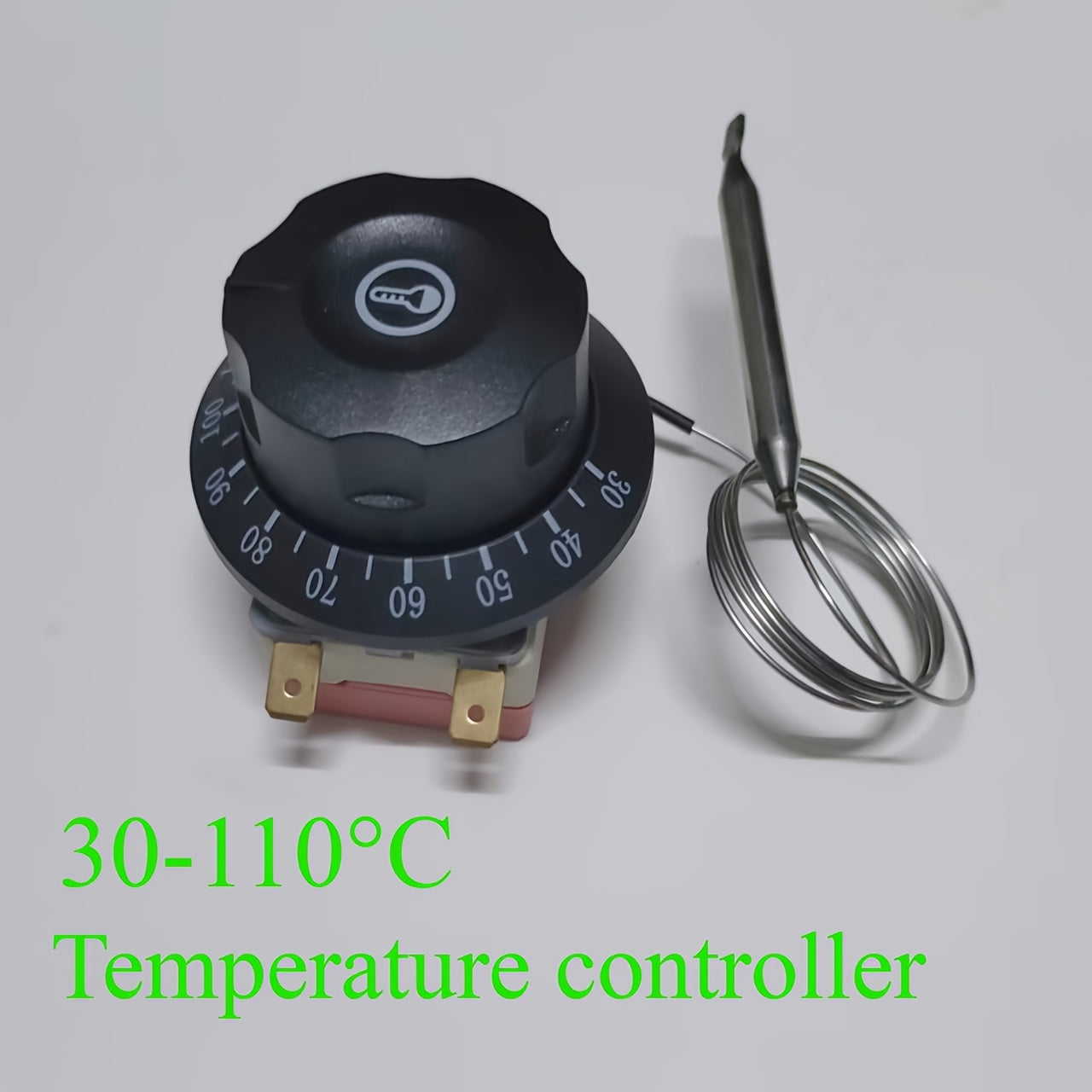 Reusable Temperature Control Gauge for Electric Ovens with Metal Probe and Thermostat Switch