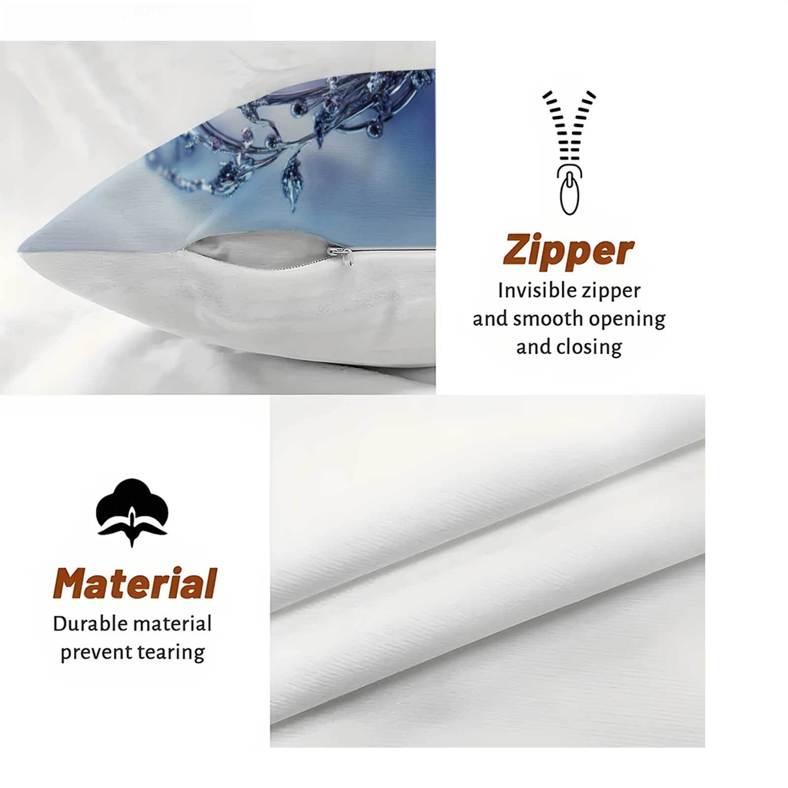 Funda de almohada de cuatro hojas de trébol de cristal de hielo de cuatro piezas cómoda para dormitorio oficina balcón coche