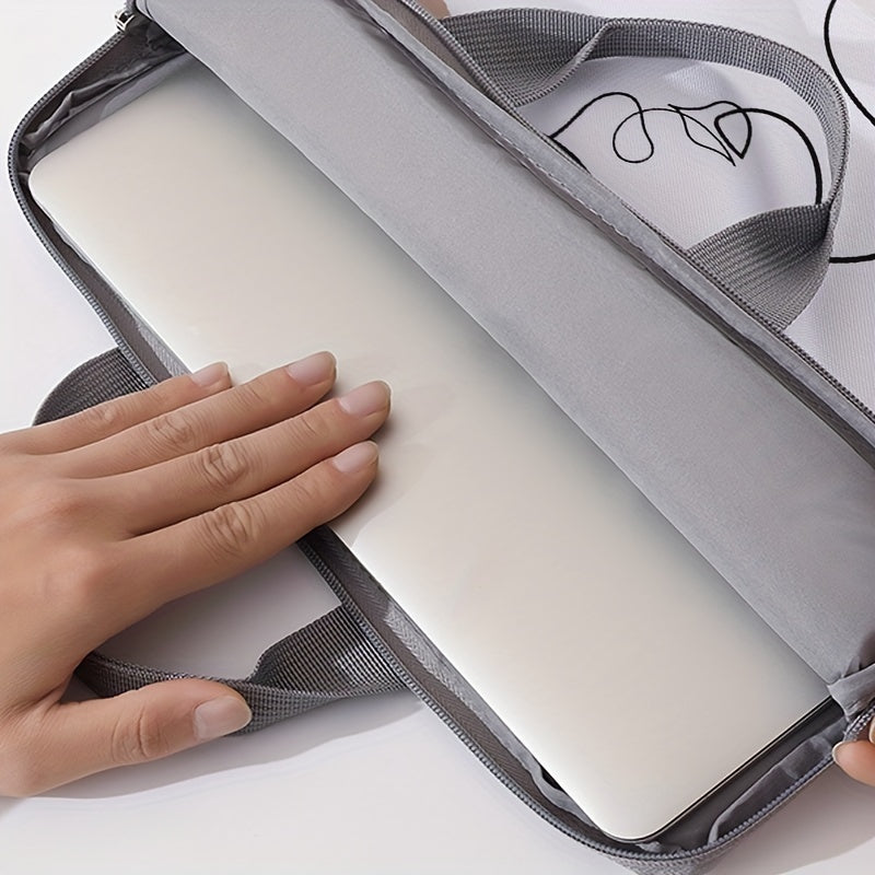 Printed Laptop Bag for Commuting and Office Use Lightweight Polyester File Storage