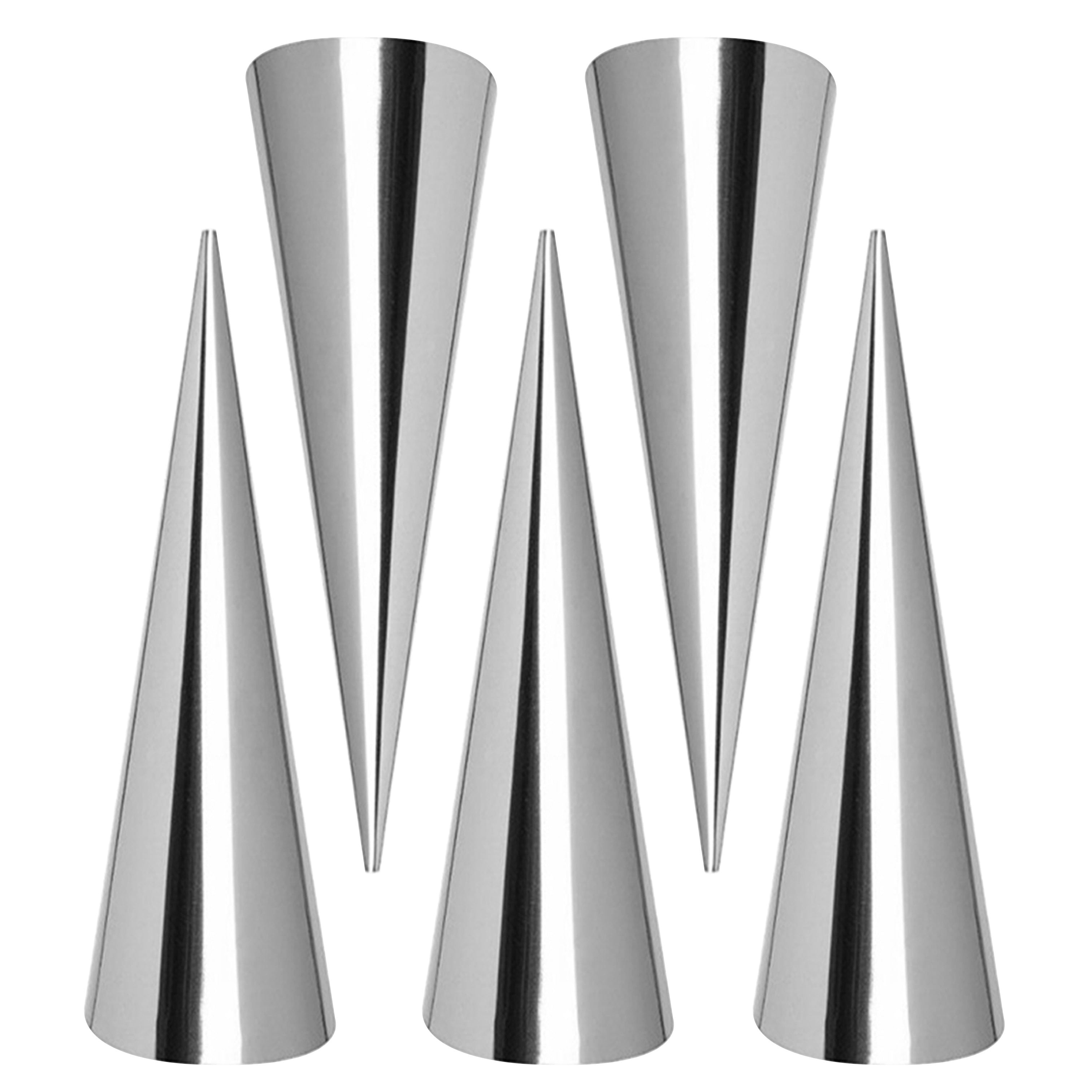 Set of 30 Stainless Steel Cone Molds for Croissants Cannolis and Waffle Cones