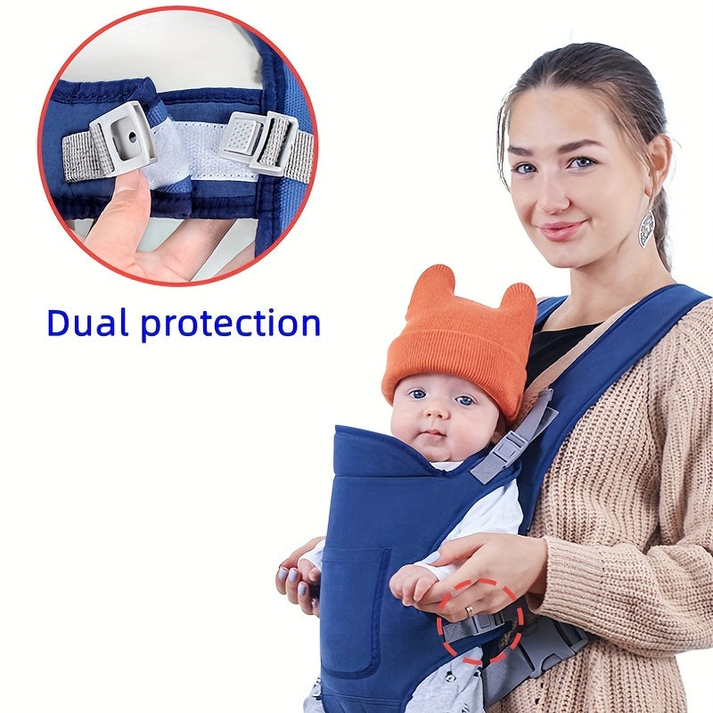 Baby Carrier with Shoulder and Front/Rear Straps for Secure and Comfortable Use