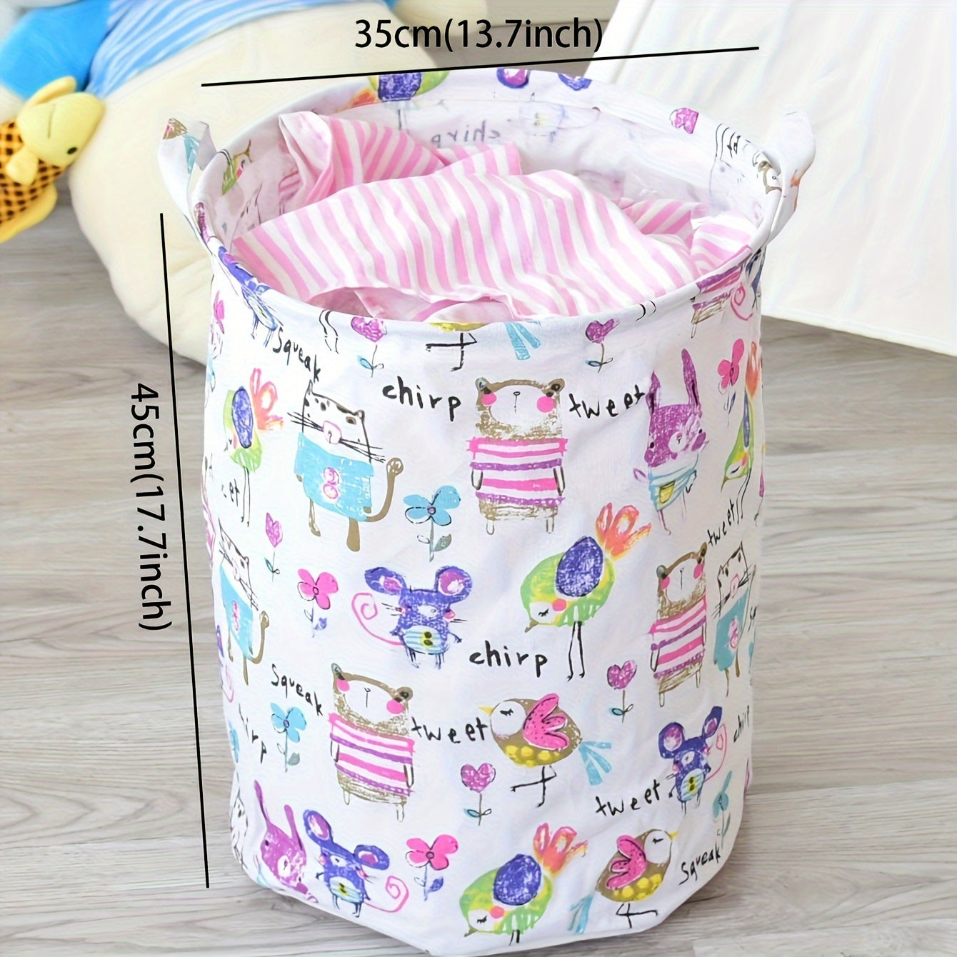 Large Capacity Foldable Laundry Basket with Nordic Design for Bathroom Bedroom Dorm