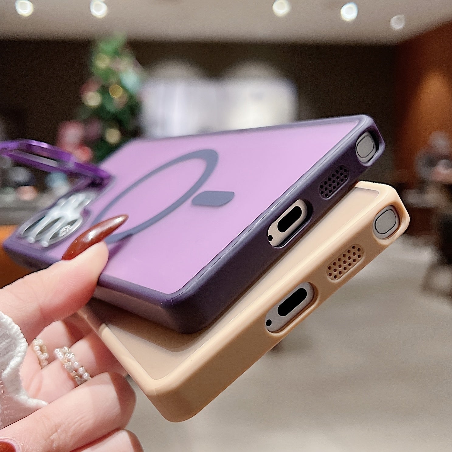 Samsung S25 Ultra Plus Magnetic Shockproof Lens Phone Case with Stand and Anti-Fingerprint Hard Cover