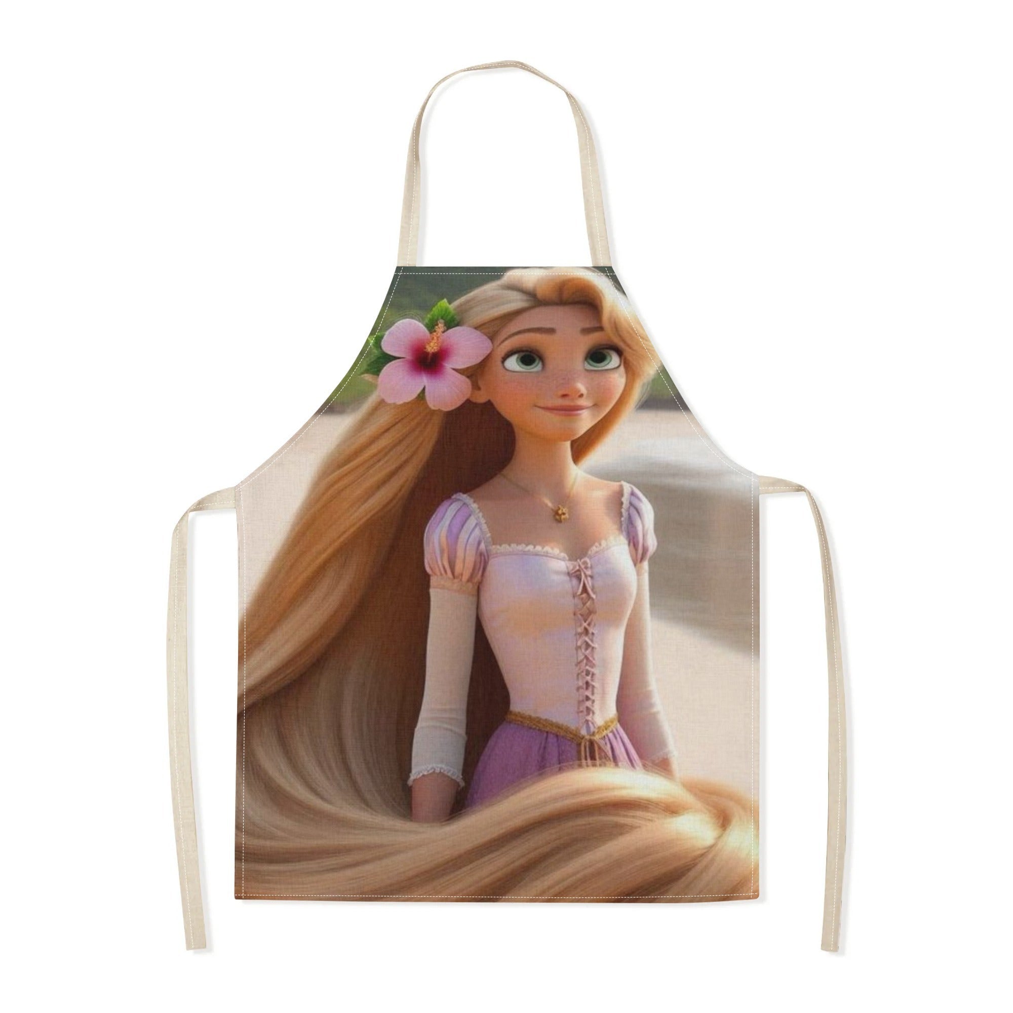 Waterproof Apron for Cooking and Baking, Floral Design, Durable Polyester