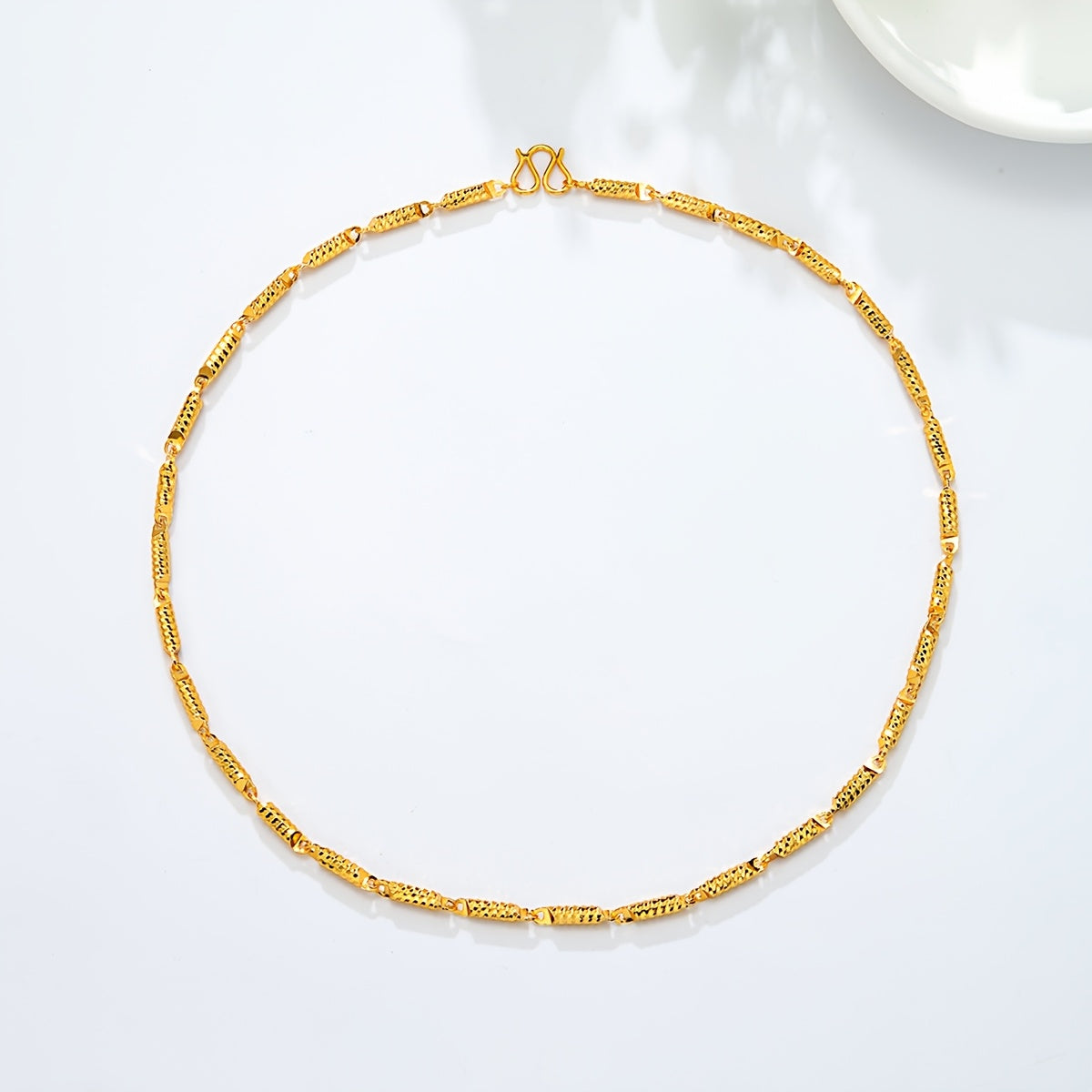 Minimalist Link Chain Necklace, 24K oltin qoplamada moda zargarlik, har kuni kiyish uchun yoki Sevishganlar kuni sovg'asi uchun mukammal, Janubi-Sharqiy Osiyoda qo'l bilan tayyorlangan, 1 dona