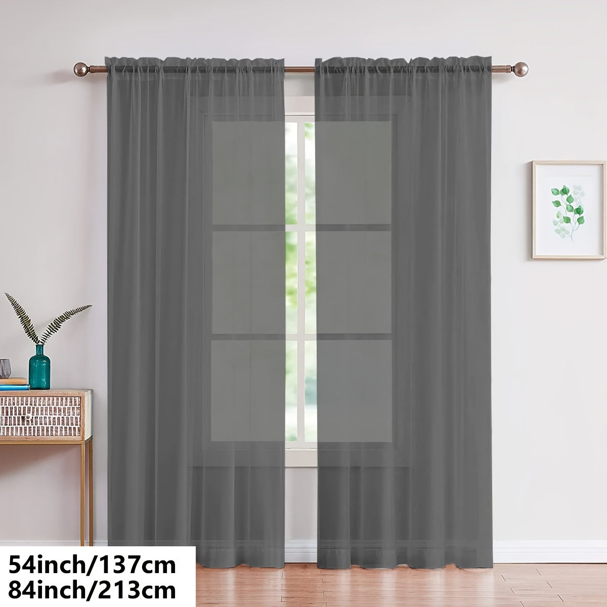 Cortinas de gasa blancas ligeras para sala de estar y dormitorio, transparentes, para barra