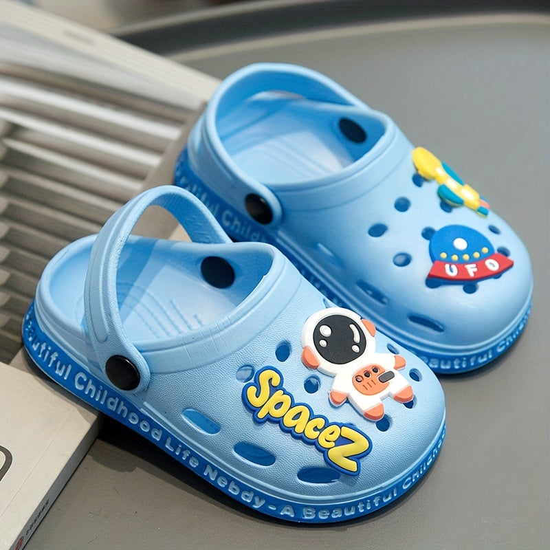Boys' All-Season Lightweight EVA Cartoon Clogs and Mules for Casual Wear