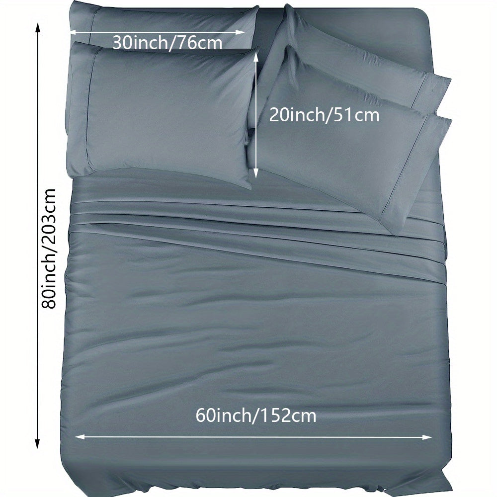 Luxury Fitted Sheet Set with Wrinkle and Stain Resistant Deep Pocket Bedding for Bedroom or Hotel