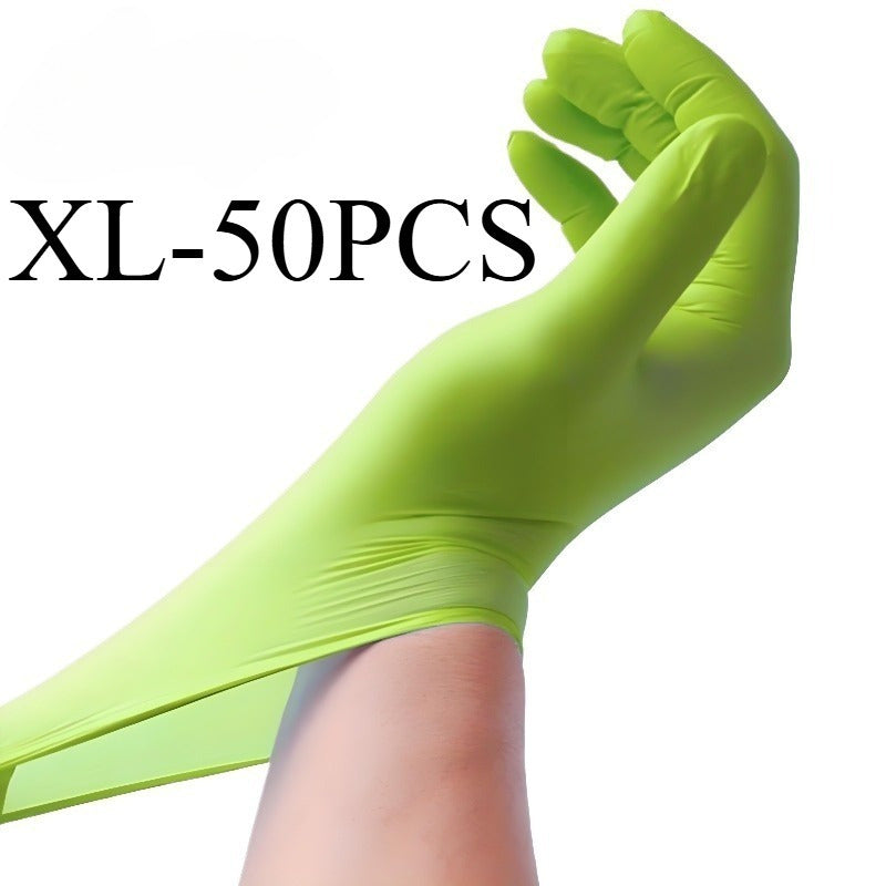 Green Nitrile Gloves Disposable Pack of 30 50 or 100 for Food Cleaning and DIY