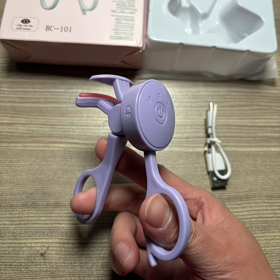 Электрическая щипцы для завивки ресниц с подогревом, перезаряжаемый USB, быстрое нагревание, безопасный дизайн, короткие подушечки для ресниц