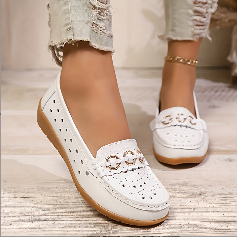 Women's Slip-On Breathable Casual Shoes Synthetic Cover Perforated All-Season